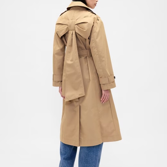 Gap × Sandy Liang Bow-Back Trench Coat xxs/xs - Picture 1 of 5